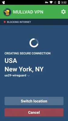 Mullvad VPN android App screenshot 0